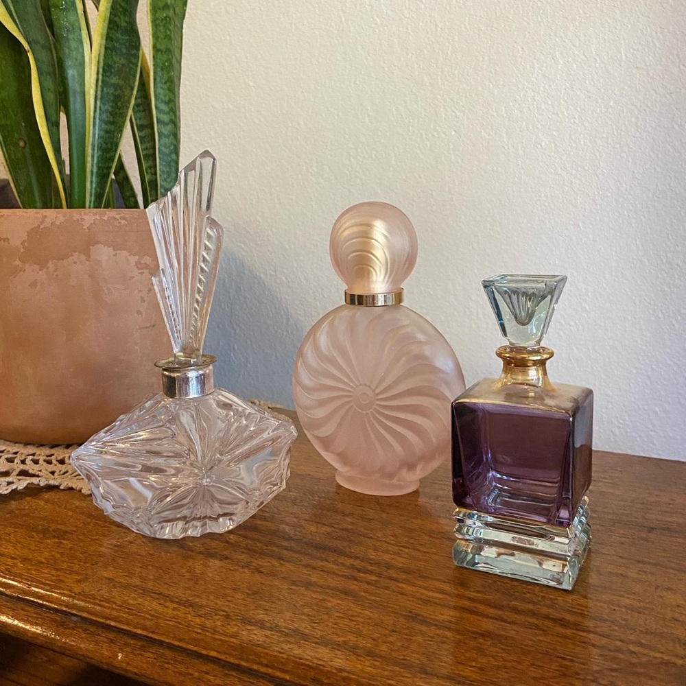 Lot of 3 Art Deco Perfume Bottles